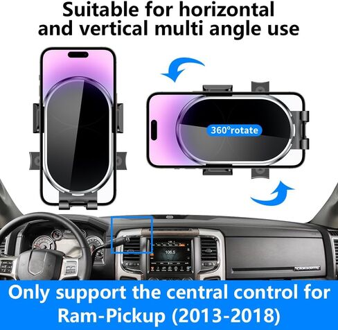 Car Phone Holder for 2013-2018 Ram 1500 2500 3500 Quad Crew Regular Mega Cab Auto Accessories Navigation Bracket Interior Decoration Dashboard Cell Mobile Phone Mount Holders case Accessory in Saudi Arabia