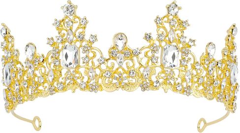 Didder Red and Gold Queen Crown Birthday Tiara Princess Tiaras and Crowns for Women and Girls Halloween Costume Prom Headpiece Hair Accessories in Kuwait