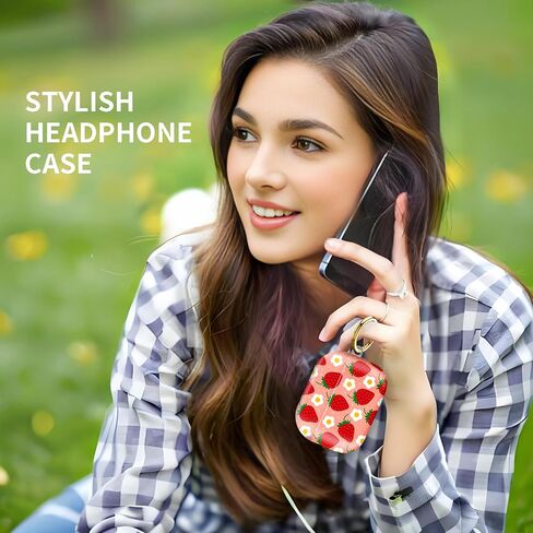Compatiable with AirPod Pro 2nd/1st Generation Case,Lightweight & Durable Resistant Hard Case with Keychain,Stylish Design AirPod Case Cover for Women (Strawberry Fruit) in Saudi Arabia