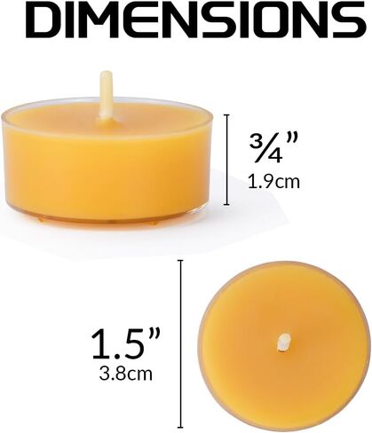 12pcs Natural Beeswax Tealight Candles - Organic Candle Honey Scent Smokeless Clean Burning in Saudi Arabia
