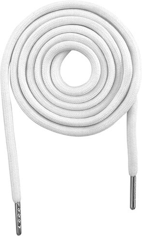EKIND 2PCS 51 Inch Long Universal Drawstring Cords Replacement with 1PC Easy Threaders, Suitable for Sweatpants,Shorts,Hoodie String, Simple and Durable(Black + White Cord, Round Metal Head) in Saudi Arabia