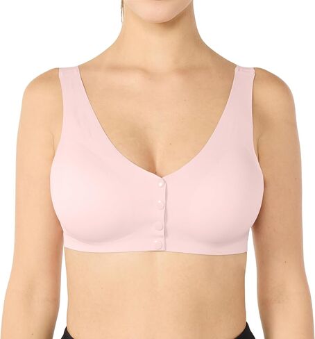 Front Closure Bras for Women, Wierless Bra, Seamless Sleep Bras, Full Coverage Comfortable Bras for Senior Women in Saudi Arabia