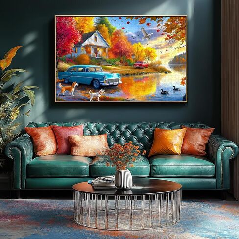 الألغاز للبالغين 500 قطعة من ألغاز الصور المقطوعة في سوق القرية للبالغين من الفواكه الملونة والخضروات 500 قطعة من الألغاز العائلية الصعبة للنساء والرجال وكبار السن مقاس (21 بوصة × 15 بوصة) in Kuwait