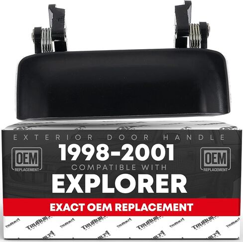 مقبض باب السائق والراكب الأمامي/الخلفي الخارجي - مجموعة من 4 - متوافق مع 1998-2001 Ford Explorer، 01-03 Explorer Sport؛ 98-01 ميركوري ماونتينير - أسود ناعم - OEM 2L2Z7822404AAPTM، 79102 in Kuwait