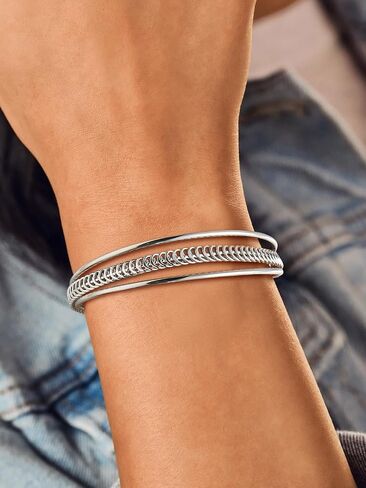 U7 Unisex Simple Cuff Bracelet 18K Real Gold Platinum Plated Fine Bracelets Fashion Jewelry Open Bangle Cuff Bracelets, Twisted or Heart Style in Kuwait