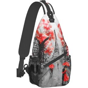 Yrebyou Cow Sling Bag Women Crossbody Chest Backpack Hiking Daypack Men Travel Casual Rideing Outdoor Beach