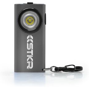 مفاهيم STKR Slimjimmy Ultra -Bright Ceychain Light - 400 Lumen - Gray