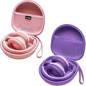 LTGEM Foldable Kids Headphones Case, Rose Gold//Purple