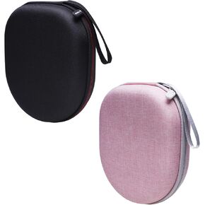 Headphone Headset Case Compatible with Sony/JBL/Soundcore Anker/Bose/BERIBES/Picun/KVIDIO Wireless On-Ear Headphones,Black+Pink