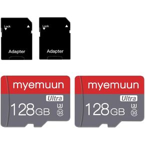128GB Micro SD Card 2-Pack, C10 High Speed, with Adapter for Smartphone, Tablet,Game Console,Security Camera and Dash Cam (2 x 128GB)