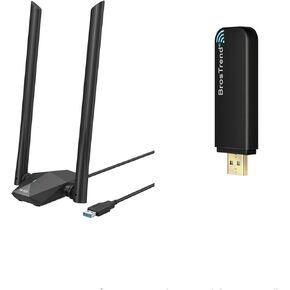 BrosTrend AX1800 WiFi 6 Linux Compatible WiFi Adapter for PC and Raspberry Pi 2+ w/Long Range WiFi Antenna & AC1200 WiFi 5 Linux USB WiFi Adapter Wireless Dual Band Wi-Fi USB 3.0