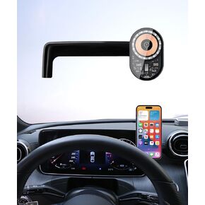 Wireless Charging car Phone Holder for Mercedes Benz GLC-Class 2023-2025/C-Class 2022-2025 Accessories 12.3 inch Screen Fixed Clip,360° Rotation car Phone Mount Compatible with MagSafe
