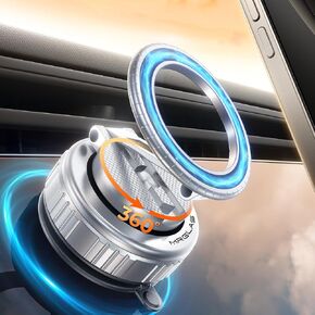 2025 Upgraded 360° Rotation Vacuum Magnetic Phone Holder Stand,for Magsafe Suction Cup Phone Mount [89+LBS Strongest Suction & Magnetic] Adjustable Swivel Lock, for Your Car/Gym/Mirror/Kitchen
