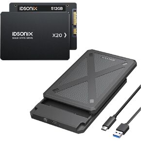 Idsonix 512GB 2.5 '' SATA SSD و 2.5 بوصة محرك الأقراص الصلبة C3