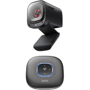 Anker PowerConf C200 2K Webcam & Bluetooth Speakerphone with 6 Microphones, Enhanced Voice Pickup, 24 Hour Call Time, Bluetooth 5, USB C Connection, Compatible with Leading Platforms (Renewed)
