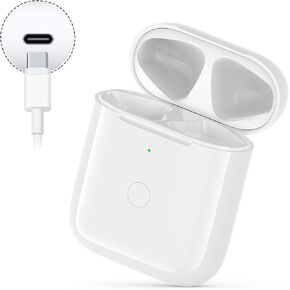 Wireless Charging Case for AirPods 1st & 2nd Generation – Replacement Bluetooth Charging Box with Pairing Sync Button and Type c Port