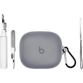 [4 in 1] Clear Case Compatible with Beats Powerbeats Pro 2 with Keychain & Lanyard, Soft Transparent Shockproof Case for Powerbeats Pro 2 with Cleaning Kit