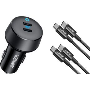Anker USB C Cable (3.3FT, 2Pack) with USB C Car Charger
