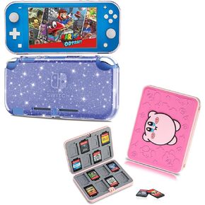 Switch Lite Case and Switch Game Card Case Holder with 16 Game Cards Slots & 16 SD Cards Slots