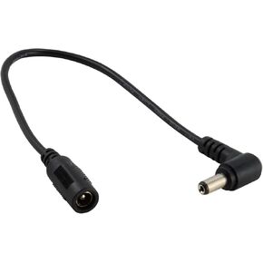 JacobsParts DC Power Right Angle Power Adapter 10-Inch Extension Cable 5.5mm/2.1mm Barrel LED Strip Light, CCTV Security Camera, DVR, HDD Dock Other Electronics