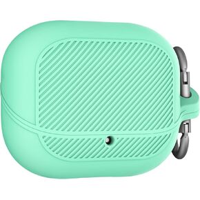 Geiomoo Silicone Case for TOZO Crystal Pods, Soft Flexible Scratch Resistant Protective Cover with Carabiner (Black)