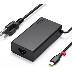 100W USB C Charger Compatible with Lenovo ThinkBook 15 16,Yoga 9 9i 7 7i,Yoga Slim 7 Pro,ldeapad 5 Pro16,ADL100YLC3A,ADL100YDC3A,SA11D52396,GX21J75543,ThinkBook,Yoga,IdeaPad Type C Laptop Power Supply
