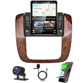9.7 Inch Android 13 Car Radio Stereo for Chevrolet GMC 2007-2014 IPS Touchscreen Double Din Car Radio Receiver w/CarPlay & Android Auto, Built-in WiFi GPS Navigation Bluetooth Backup Camera, 2+32G