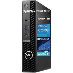 Dell Optiplex 7020 7000 MFF Intel I5-12500T (Beats Intel I7-11700T) ، 16GB DDR5 RAM ، 512GB NVME SSD ، WIFI 6E ، DisplayPort ، KB & Mouse ، Windows 11PRO (مجانًا)