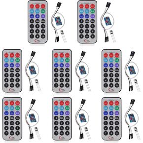 8 Sets HX1838 NEC Infrared Wireless Remote Control IFR Sensor Module Infrared IR Wireless Remote Control Module Kits DIY Kit HX1838 for Raspberry Pi
