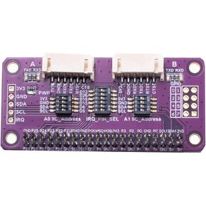 Serial Expansion Module I2C Interface for Raspberry Pi, Adopts SC16IS752 Chip 8-bit I/O Expander 2-Channel UART 8 GPIOs Expansion, Slide Switch