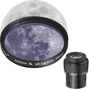 Alstar 2" Moon/Skyglow Filter - Bundle with - 2" 80 Degree Eyepiece