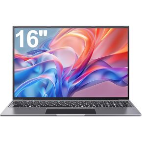 jumper 16 Inch Laptop Computer with 16GB RAM 512GB Storage, 1920x1200 FHD Display, 38Wh Battery, Cooling System, N100 Processor, 5G/2.4G WiFi, Bluetooth, Type-C