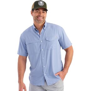 Tide Point Solid Short Sleeve Shirt, Button Down for Men