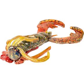 Strike King (RGBLCRW-42) Baby Luau Craw Fishing Eupling ، طعم مخلوق من البلاستيك الناعم ، ومخالب العمل العالية والتنورة ، وحافة الغضب الحاصلة على براءة اختراع ، 3 بوصات ، 9 عبوات ، حزيران ، علة يونيو