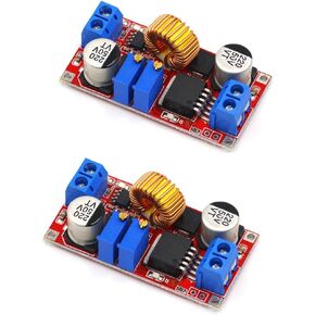 2Pcs XL4015 Max 5A DC-DC Adjustable Buck Converter 4-38V to 1.25-36V, High Power LED Constant Current Driver Module, DC to DC XL4015E1 Step Down Power Supply Voltage Regulator Module