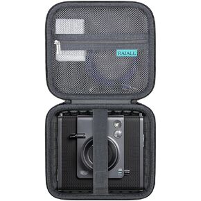 Carrying Case for Fujifilm INSTAX Wide EVO 2-in-1 Instant Film Camera and Printer, Wide EVO Instant Camera Travel Bag Holder, Mesh Pocket for Film Filters and Cable, Black