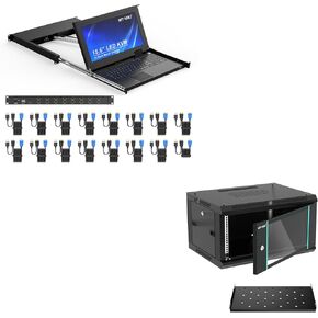 8 Port LCD KVM Console HDMI+6U Rack Cabinet