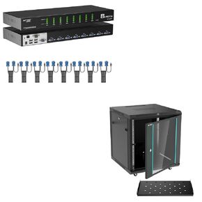 8 Port Rack Mount KVM Over IP +12U Rack Cabinet