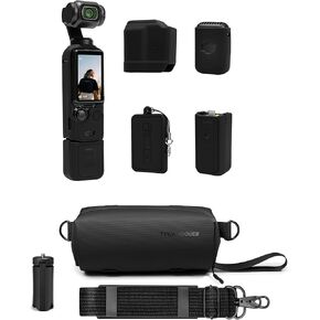 الملحقات لـ DJI Osmo Pocket 3 ، علبة سيليكون ناعمة وحقيبة تحمل مع حزام الكتف وحزمة ترايبود صغيرة لجيب DJI 3