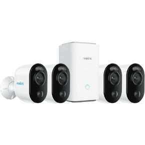 REOLINK Security Cameras Wireless Outdoor System, Home Hub with 4X Argus 3E, Encrypted 1 Year Local Storage, 6-Month Battery Life, 3MP HD Color Night Vision, No Monthly Fee