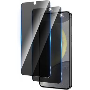 2 Pack Privacy Screen Protector Designed for Samsung Galaxy S24 Plus/S25 Plus,Full Coverage Anti-Spy Tempered Glass Film,9H Hardness,Anti-Fingerprint,Bubble Free,Easy to Install