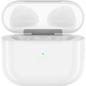 علبة الشحن اللاسلكية لـ AirPods 3rd Gen - صندوق شحن Bluetooth بديل مع زر مزامنة الاقتران و - منفذ البرق
