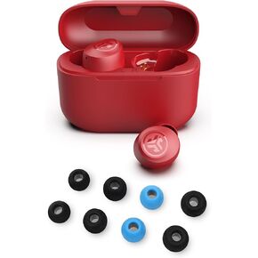 JLab Go Air Pop+ True Wireless Bluetooth Earbuds in Rose Plus Cloud Foam Mnemonic Earbud Tips
