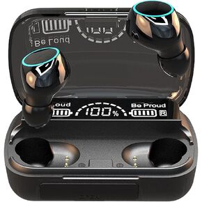 NIUTA Wireless Earbuds,Bluetooth Headphones 132Hr Playtime Sports Ear Buds with Digital Display Charging Case, IPX7 Waterproof Headset with Microphone Cordless Earphone for iPhone Andriod TV