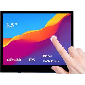 3.5inch DPI LCD Compatible with Raspberry Pi 5/4B/3B+/3B/2B/Zero/Zero W/WH/Zero 2W, Capacitive Touch Screen, 640x480 Resolution IPS LCD,Toughened Glass Cover, Low Power