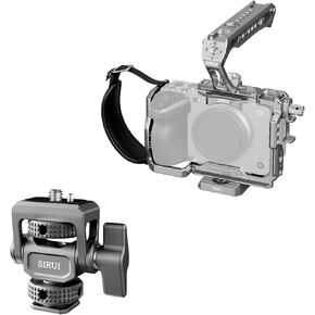 SIRUI Camera Cage Kit for Sony FX 3 FX30 with Top Handle and Camera Monitor Mount with Cold Shoe Bundle