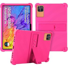 Case for Callsky-Tab Ctab 11 Tablet 11 inch,Soft Silicone Protector Cover,Kids Friendly,Adjustable Stand Tablet Cover,4 Corners Thicken Shockproof,Pink