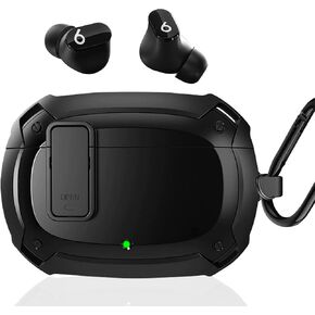 Compatible with Beats Studio Buds/Studio Buds Plus Protective Case Hard Case 2021/2023 with Cleaning Kit, Security Lock Cool Beats Studio Buds+ Protective Case, Unisex, with Keychain