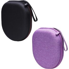 Headphone Headset Case Compatible with Sony/JBL/Soundcore Anker/Bose/BERIBES/Picun/KVIDIO Wireless On-Ear Headphones,Black+Purple