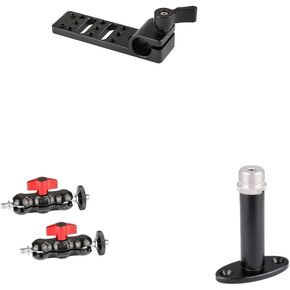 CAMVATE 15mm Rod Clamp Cheeseplate + Wall Mount Bracket with 5/8"-27 Male Screw + Universal Magic Arm